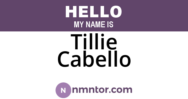 Tillie Cabello