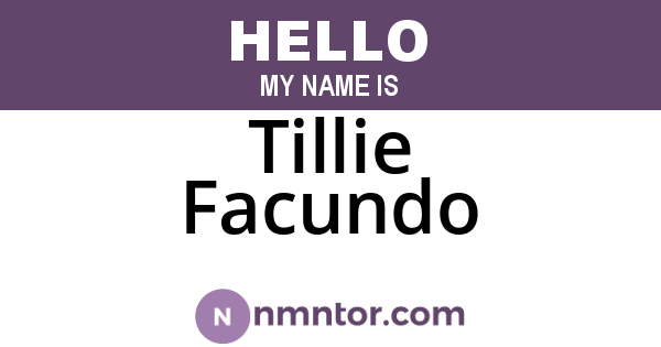 Tillie Facundo