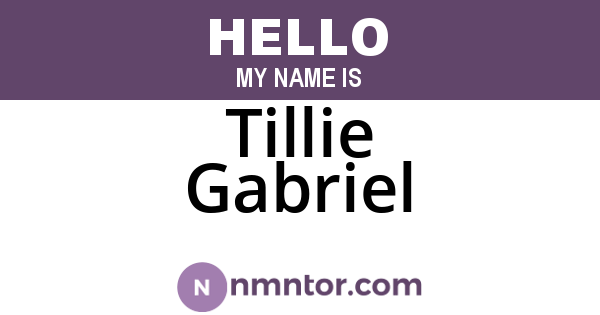 Tillie Gabriel