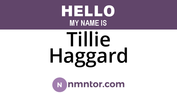 Tillie Haggard