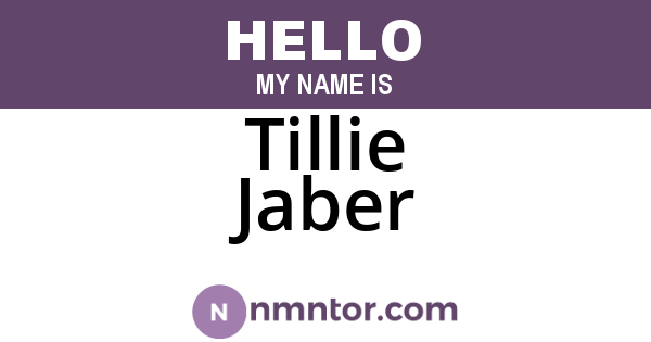 Tillie Jaber