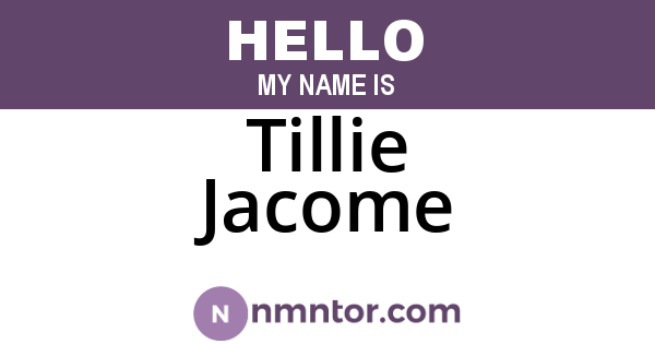Tillie Jacome
