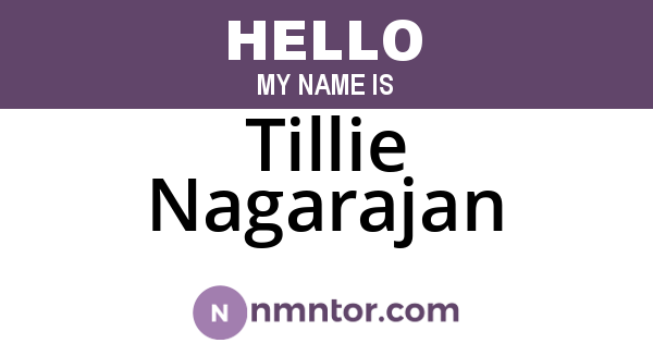Tillie Nagarajan