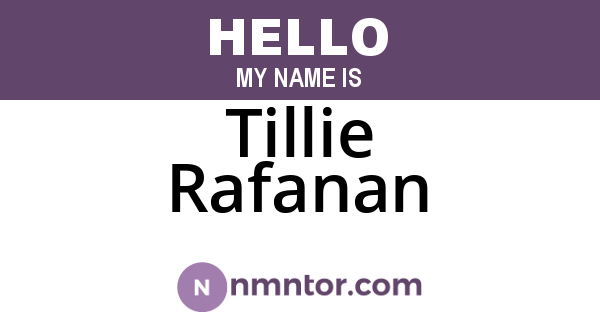 Tillie Rafanan