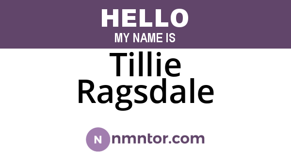 Tillie Ragsdale