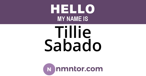 Tillie Sabado