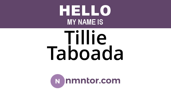 Tillie Taboada