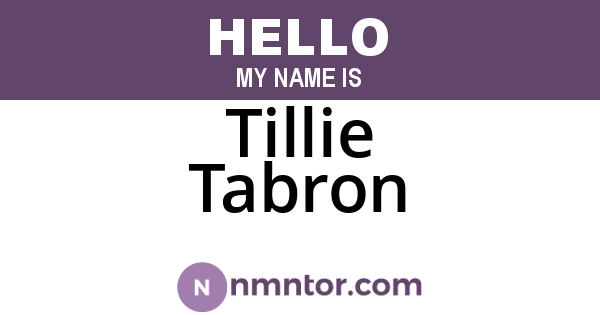 Tillie Tabron