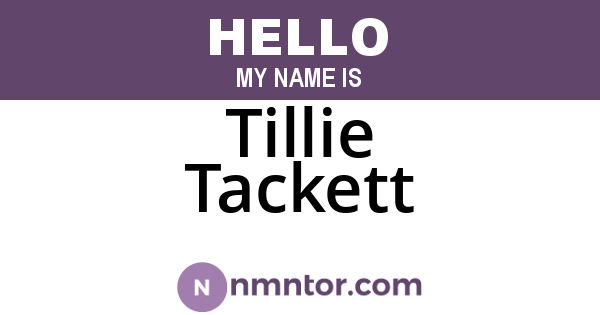 Tillie Tackett