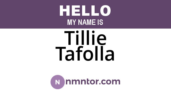 Tillie Tafolla