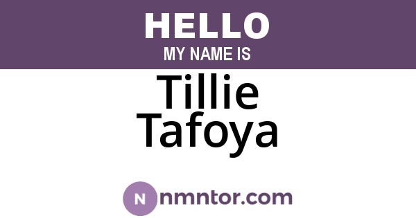 Tillie Tafoya