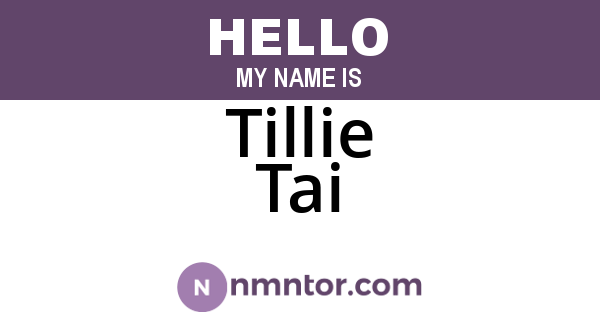 Tillie Tai