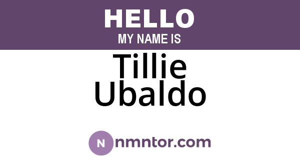 Tillie Ubaldo