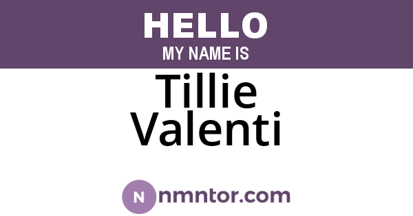 Tillie Valenti
