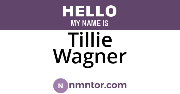 Tillie Wagner