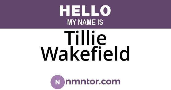 Tillie Wakefield