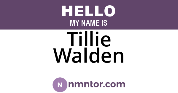 Tillie Walden