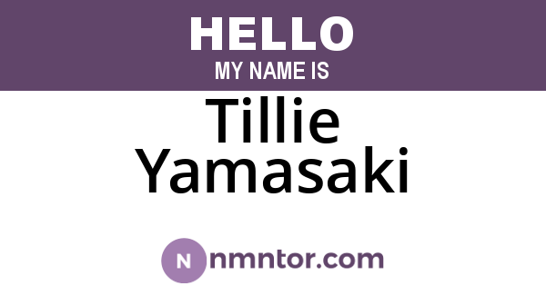 Tillie Yamasaki