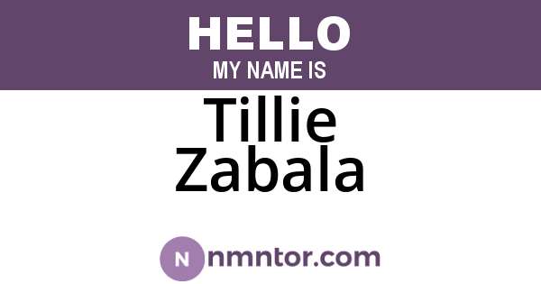 Tillie Zabala