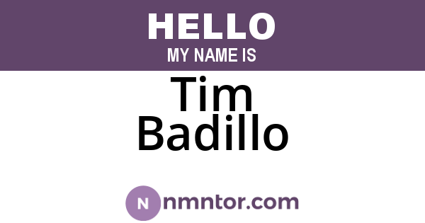 Tim Badillo
