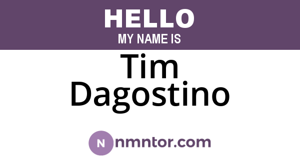 Tim Dagostino