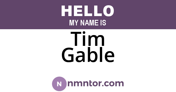 Tim Gable