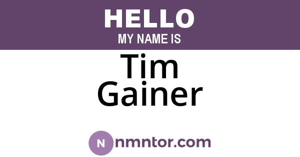Tim Gainer