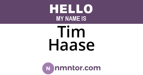 Tim Haase