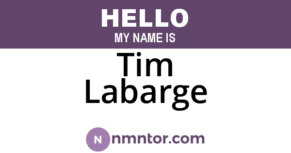 Tim Labarge
