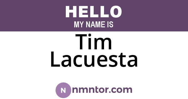 Tim Lacuesta