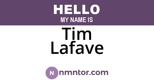 Tim Lafave