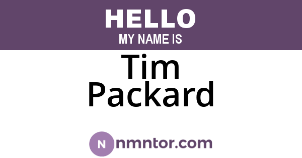 Tim Packard