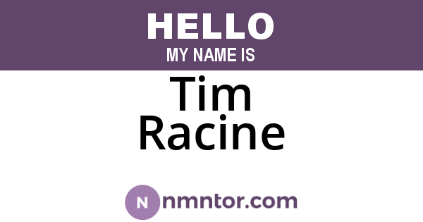 Tim Racine
