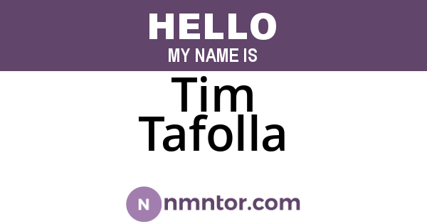 Tim Tafolla