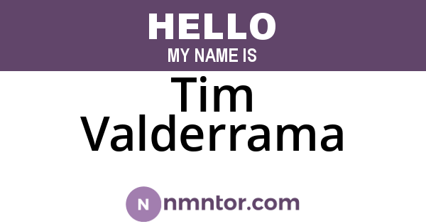 Tim Valderrama