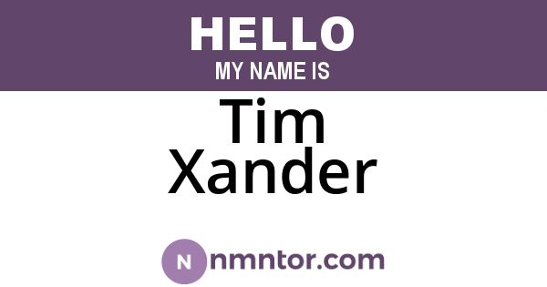 Tim Xander