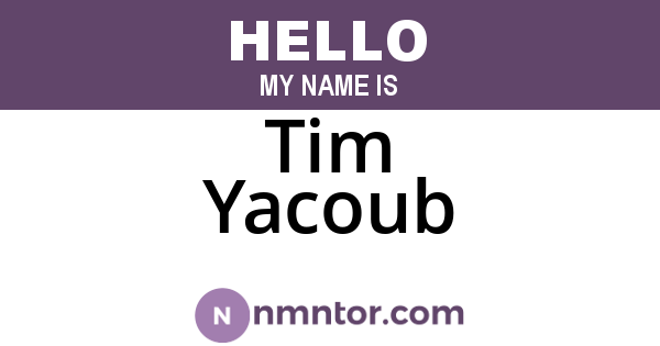 Tim Yacoub