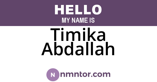 Timika Abdallah