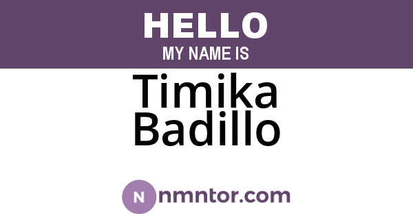 Timika Badillo