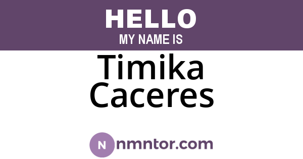 Timika Caceres
