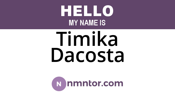Timika Dacosta