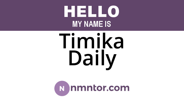 Timika Daily