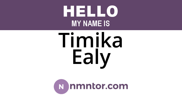 Timika Ealy