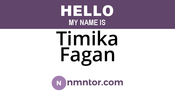 Timika Fagan