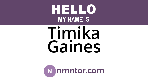 Timika Gaines
