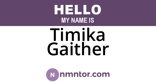 Timika Gaither