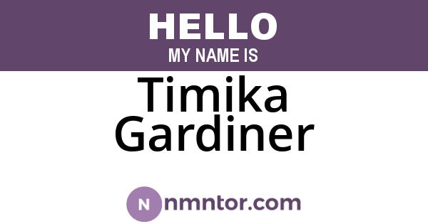 Timika Gardiner