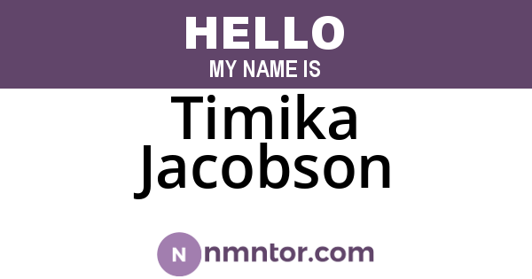 Timika Jacobson