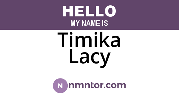 Timika Lacy
