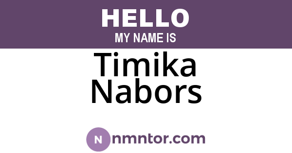 Timika Nabors